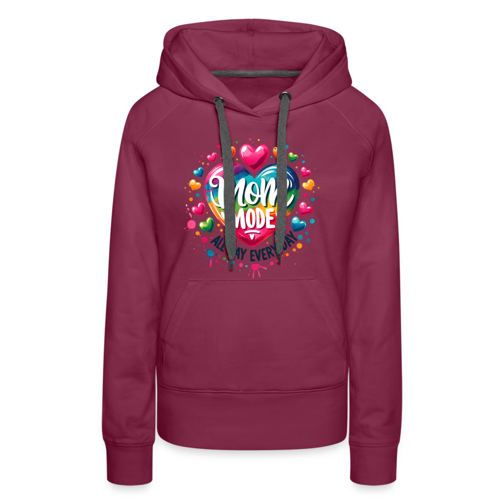 Mom Mode All Day Every Day Women’s Premium Hoodie - burgundy