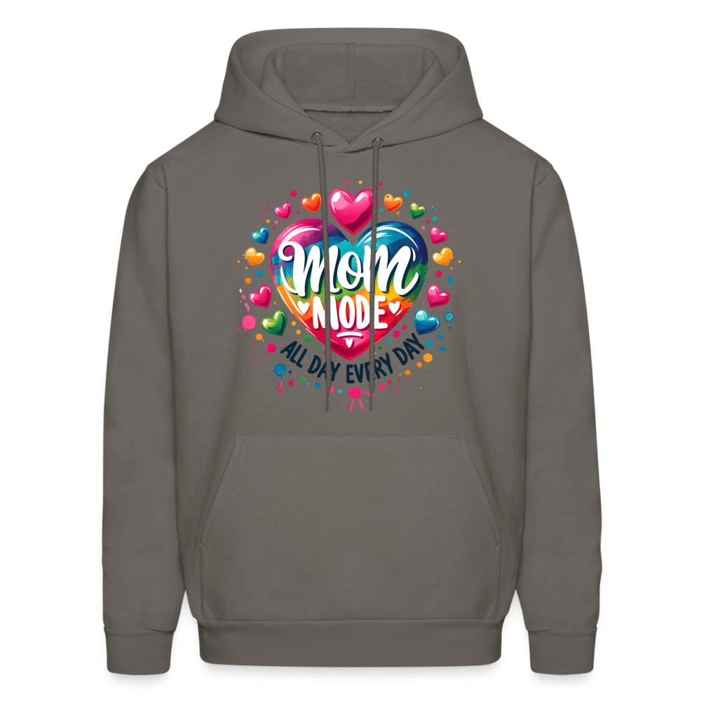 Mom Mode all Day Every Day Hoodie - asphalt gray