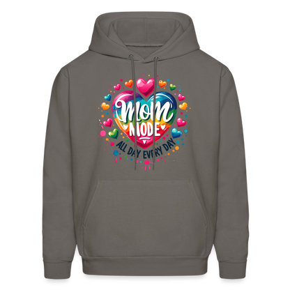 Mom Mode all Day Every Day Hoodie - asphalt gray