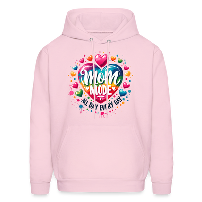 Mom Mode all Day Every Day Hoodie - pale pink