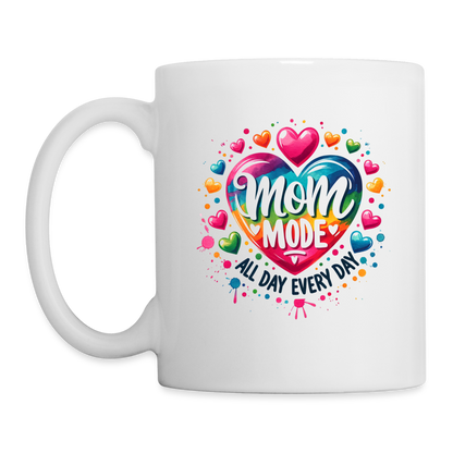 Mom Mode All Day Every Day Coffee Mug - white