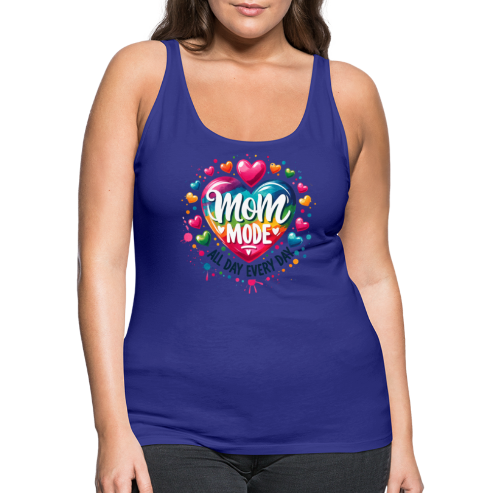 Mom Mode All Day Every Day Women’s Premium Tank Top - royal blue
