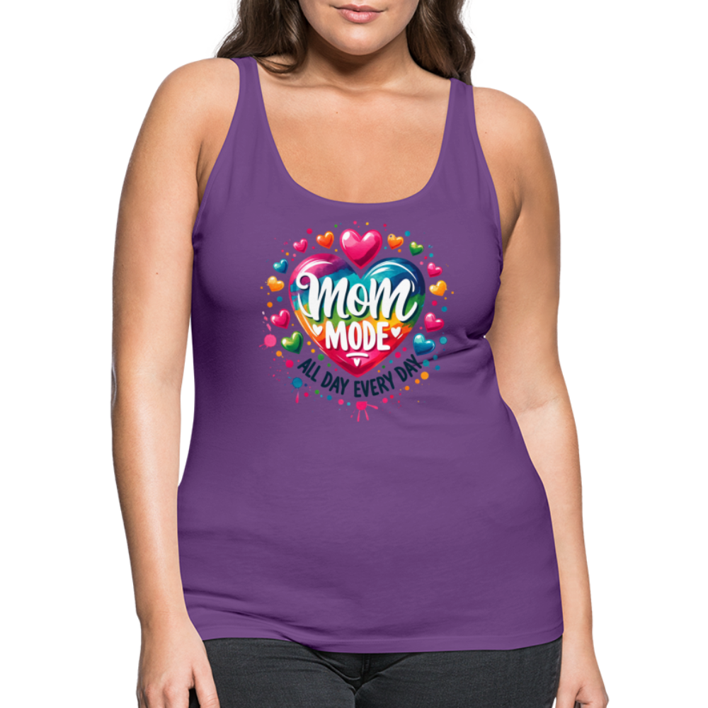 Mom Mode All Day Every Day Women’s Premium Tank Top - purple