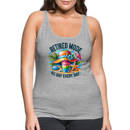 Retired Mode Women’s Premium Tank Top (All Day Every Day) - heather gray