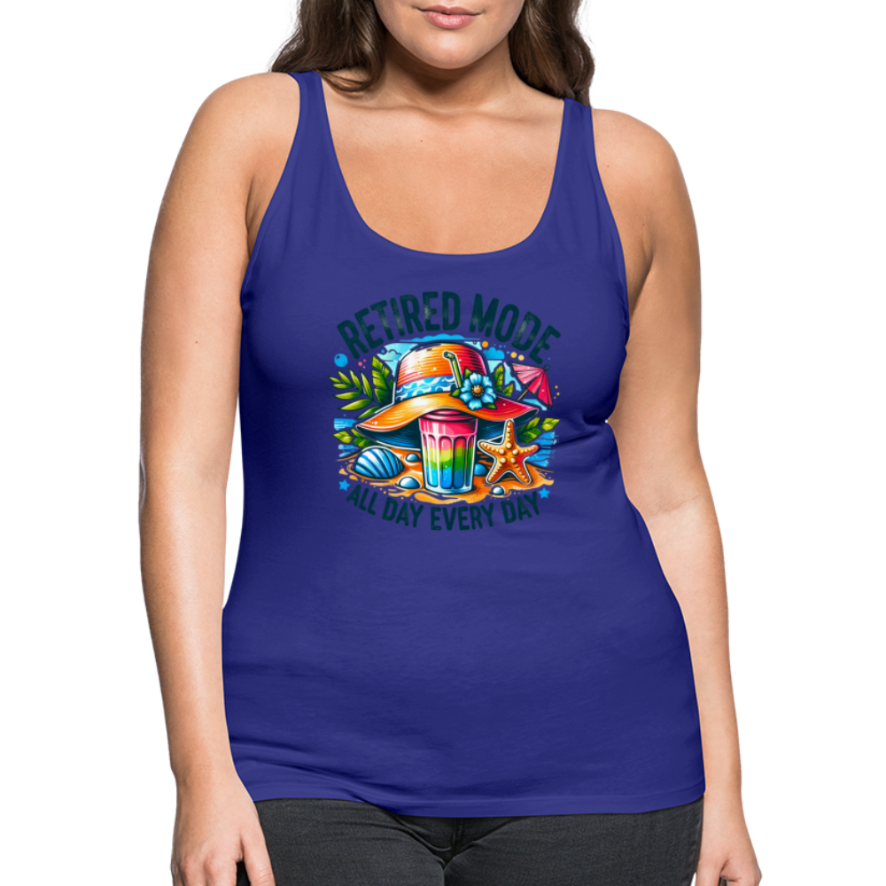 Retired Mode Women’s Premium Tank Top (All Day Every Day) - royal blue