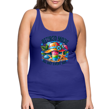 Retired Mode Women’s Premium Tank Top (All Day Every Day) - royal blue