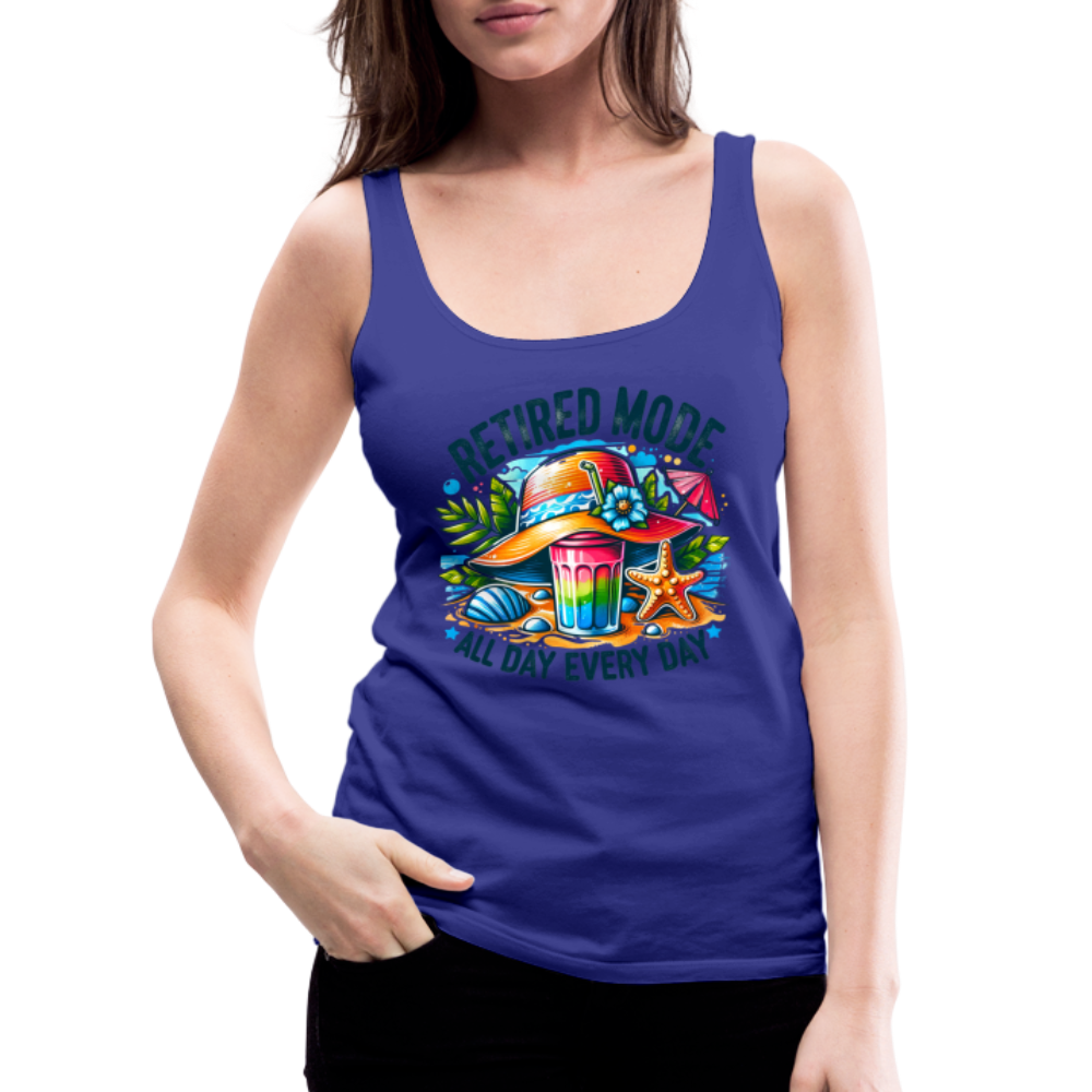 Retired Mode Women’s Premium Tank Top (All Day Every Day) - royal blue