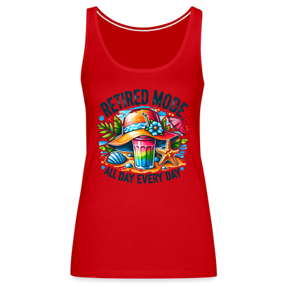 Retired Mode Women’s Premium Tank Top (All Day Every Day) - red