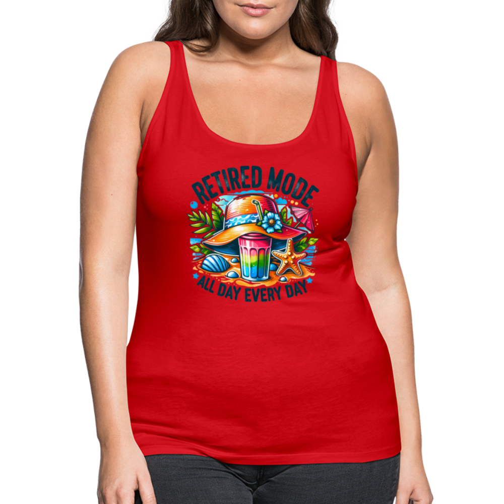 Retired Mode Women’s Premium Tank Top (All Day Every Day) - red