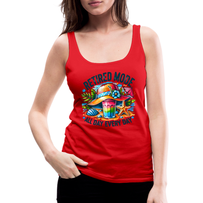 Retired Mode Women’s Premium Tank Top (All Day Every Day) - red