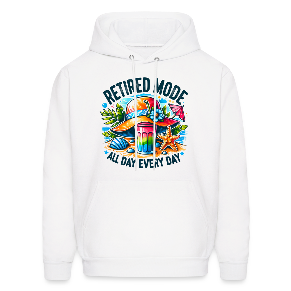 Retired Mode Hoodie (All Day Every Day) - white