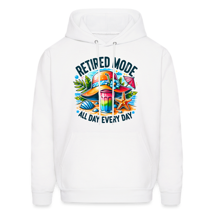 Retired Mode Hoodie (All Day Every Day) - white