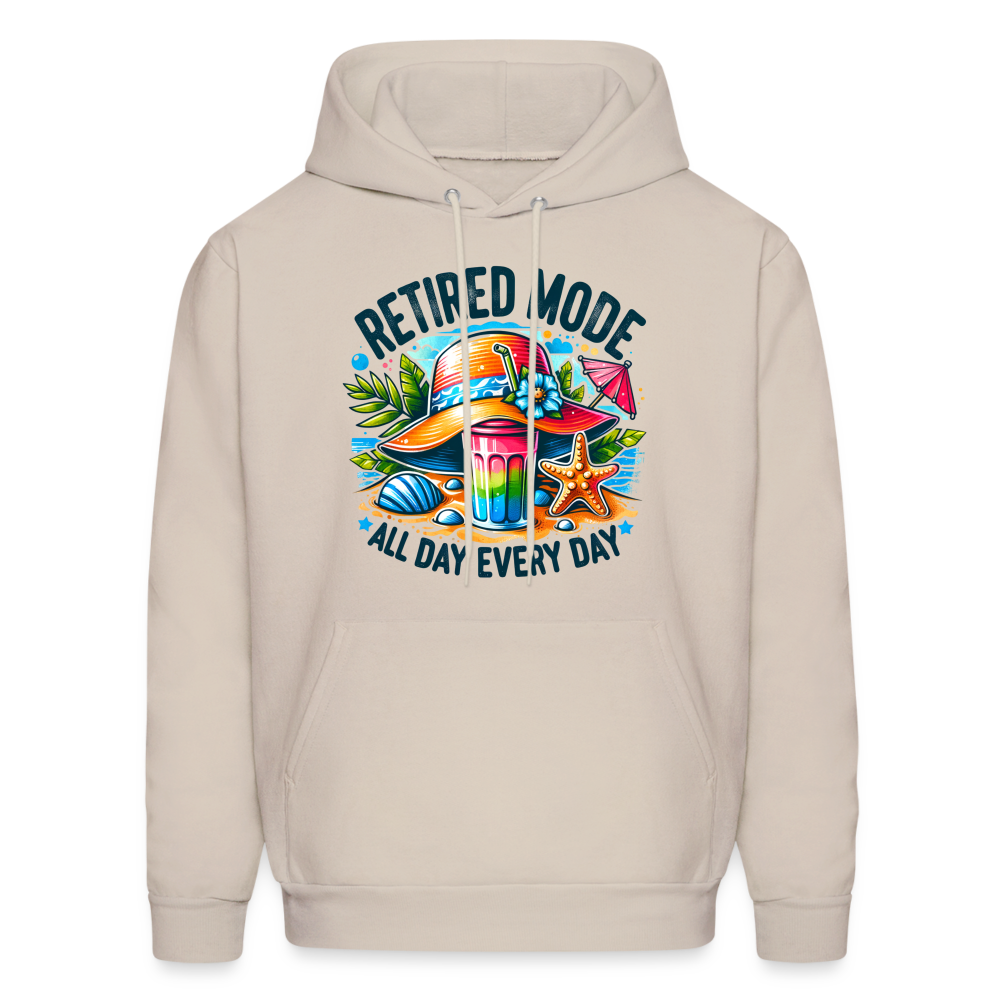 Retired Mode Hoodie (All Day Every Day) - Sand