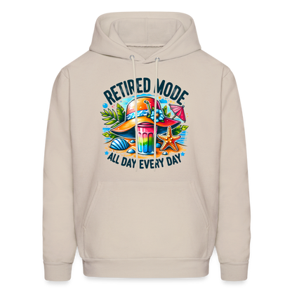 Retired Mode Hoodie (All Day Every Day) - Sand