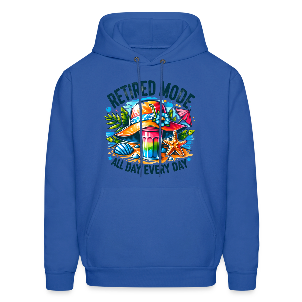 Retired Mode Hoodie (All Day Every Day) - royal blue