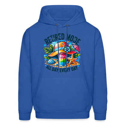 Retired Mode Hoodie (All Day Every Day) - royal blue