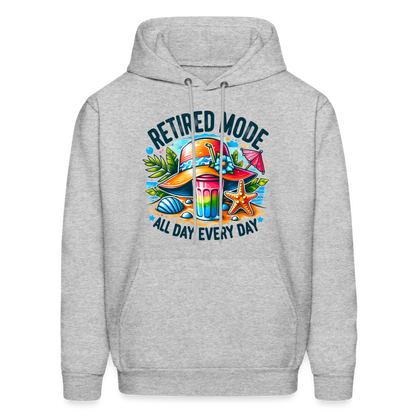 Retired Mode Hoodie (All Day Every Day) - heather gray