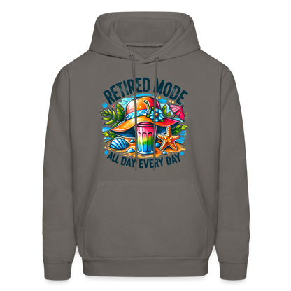 Retired Mode Hoodie (All Day Every Day) - asphalt gray