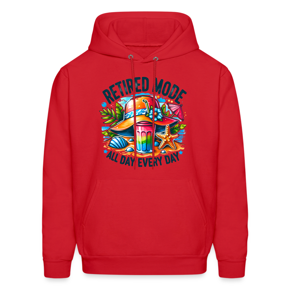 Retired Mode Hoodie (All Day Every Day) - red