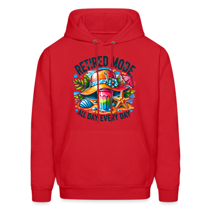 Retired Mode Hoodie (All Day Every Day) - red