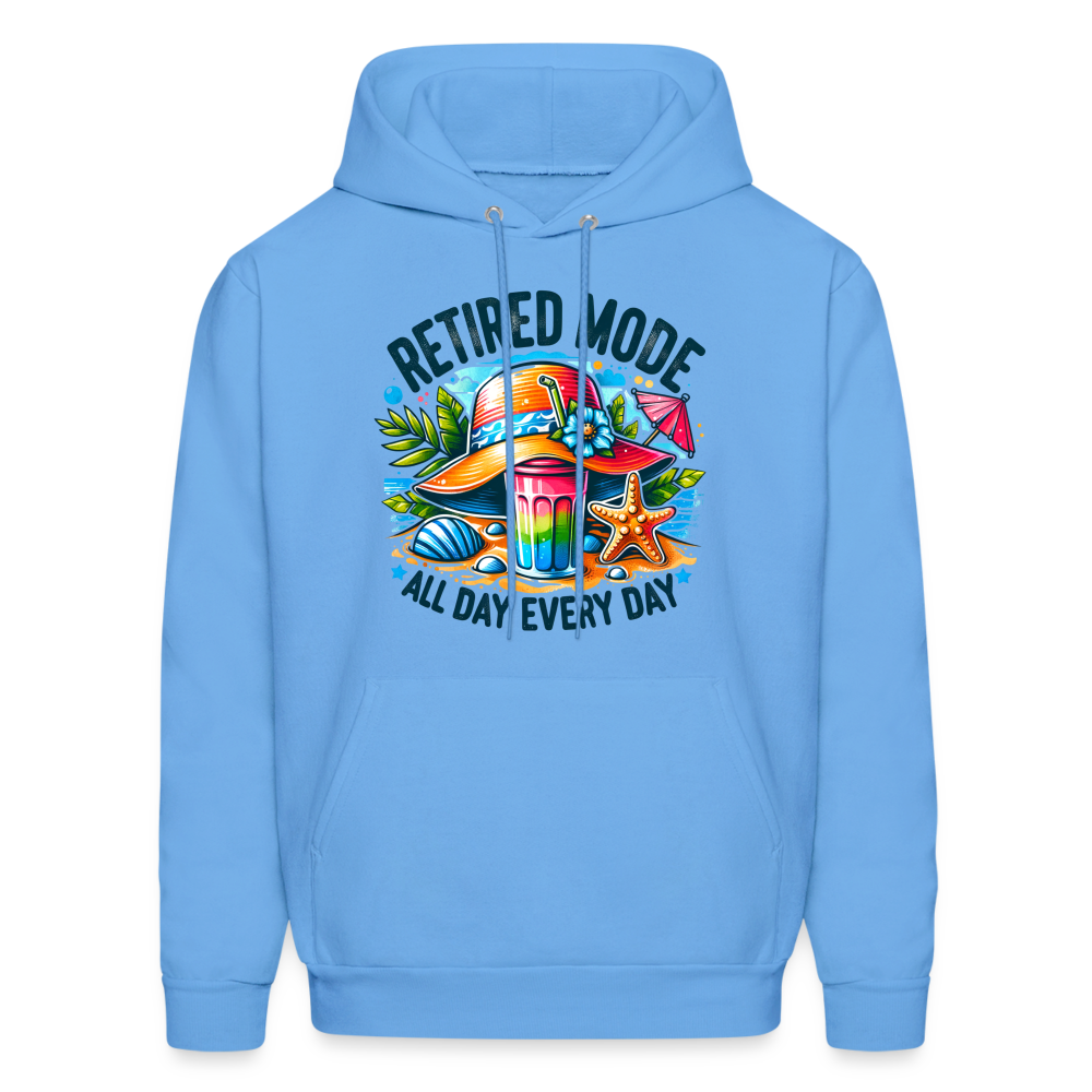 Retired Mode Hoodie (All Day Every Day) - carolina blue