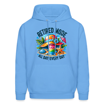 Retired Mode Hoodie (All Day Every Day) - carolina blue