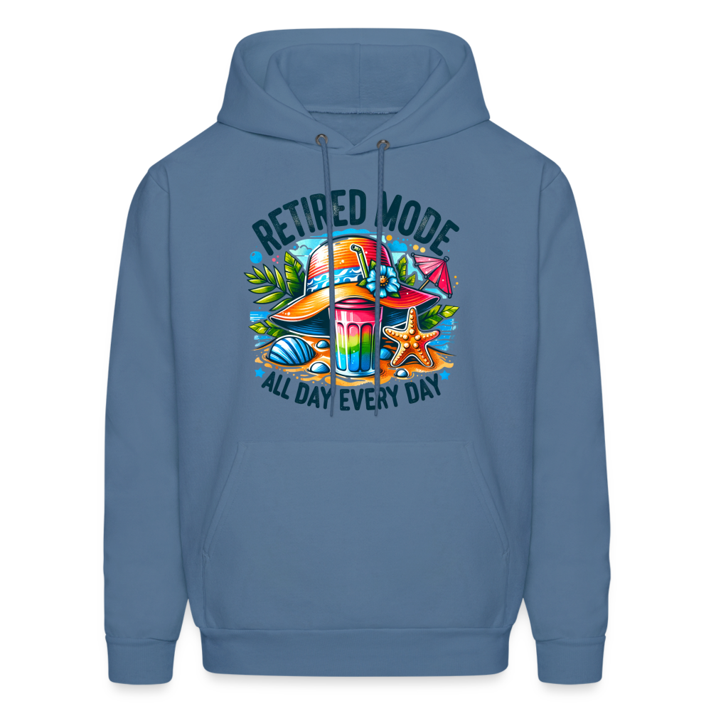 Retired Mode Hoodie (All Day Every Day) - denim blue