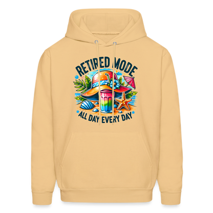 Retired Mode Hoodie (All Day Every Day) - light yellow