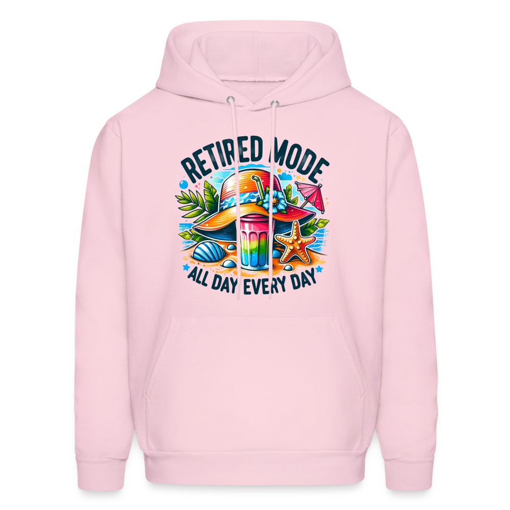 Retired Mode Hoodie (All Day Every Day) - pale pink