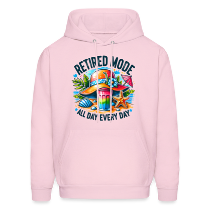 Retired Mode Hoodie (All Day Every Day) - pale pink