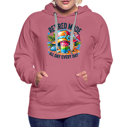 Retired Mode Women’s Premium Hoodie (All Day Every Day) - mauve