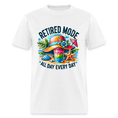 Retired Mode T-Shirt (All Day Every Day) - white