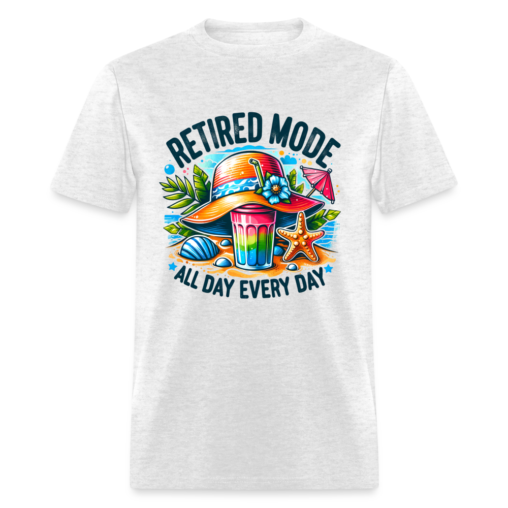 Retired Mode T-Shirt (All Day Every Day) - light heather gray