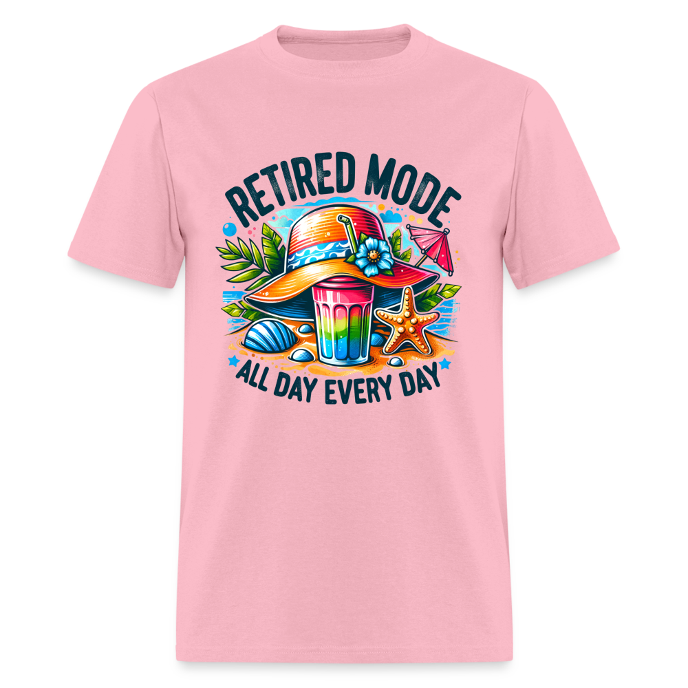 Retired Mode T-Shirt (All Day Every Day) - pink