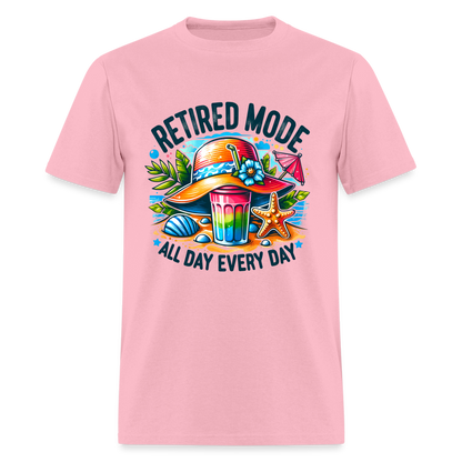 Retired Mode T-Shirt (All Day Every Day) - pink