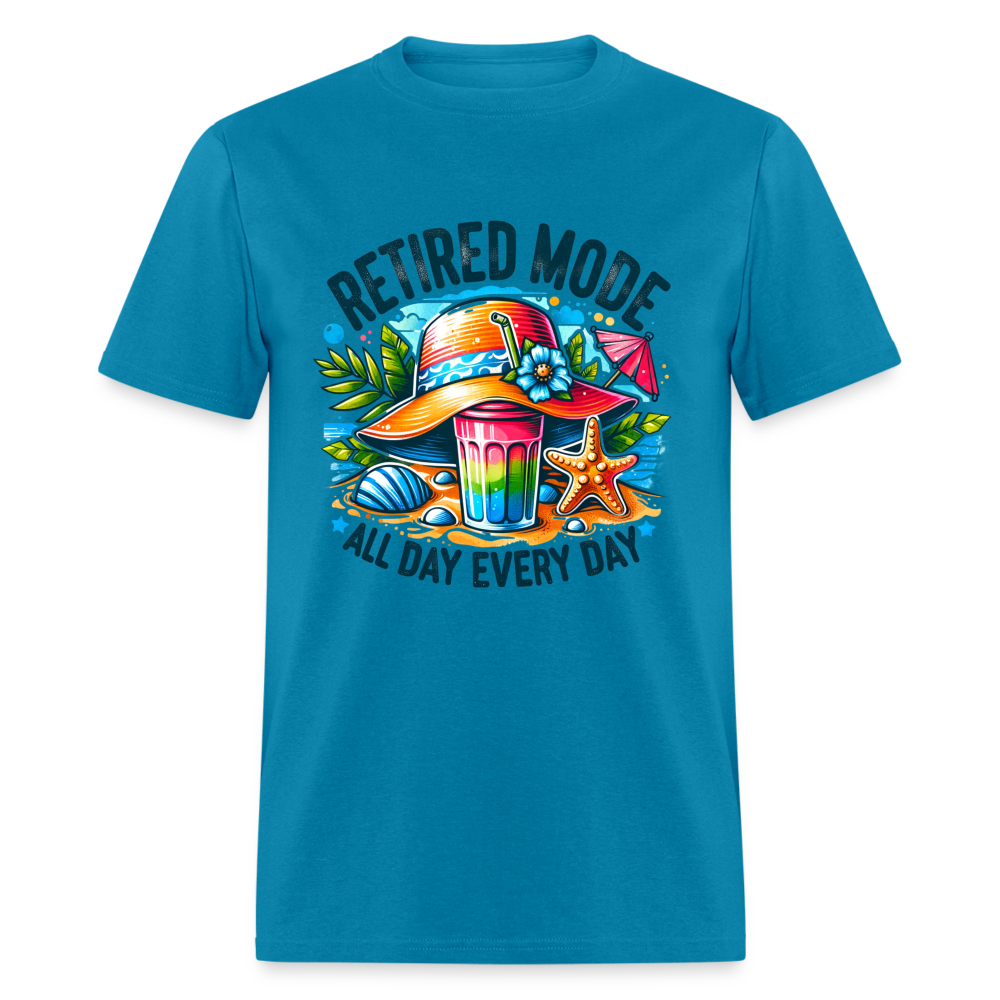 Retired Mode T-Shirt (All Day Every Day) - turquoise