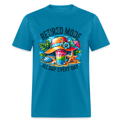 Retired Mode T-Shirt (All Day Every Day) - turquoise