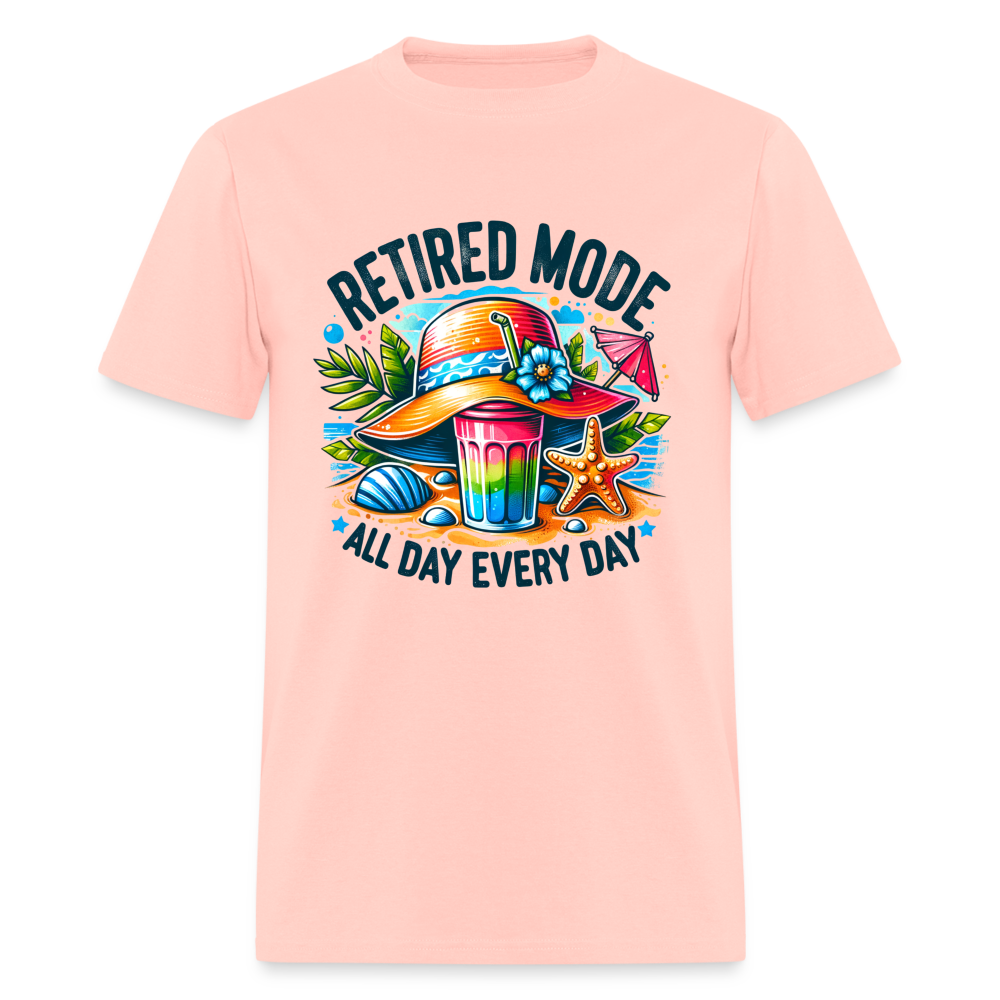 Retired Mode T-Shirt (All Day Every Day) - blush pink 