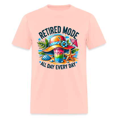 Retired Mode T-Shirt (All Day Every Day) - blush pink 