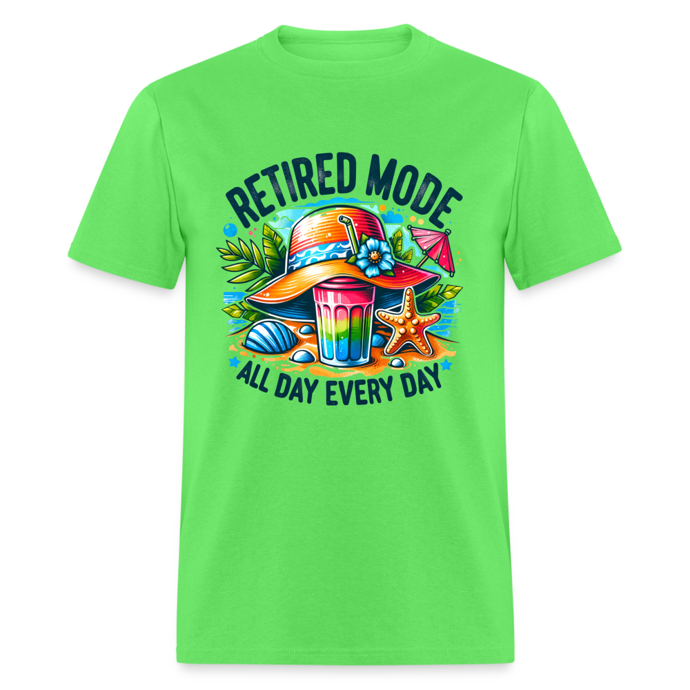 Retired Mode T-Shirt (All Day Every Day) - kiwi