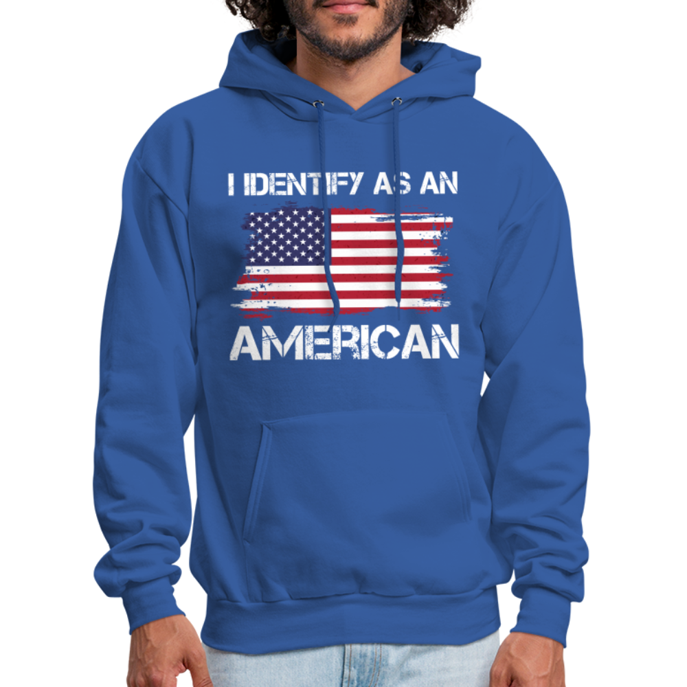 I Identify as an American Hoodie - royal blue