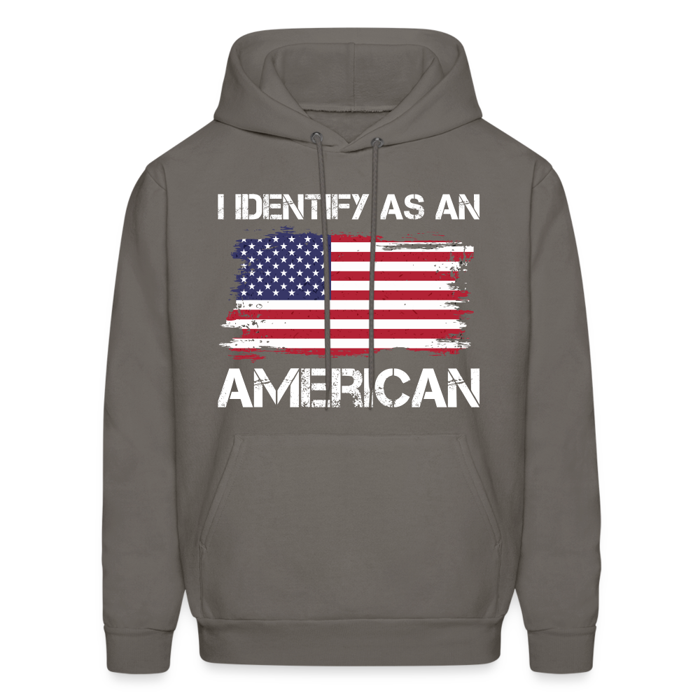 I Identify as an American Hoodie - asphalt gray