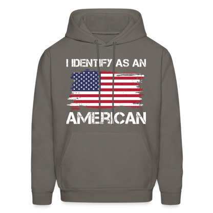 I Identify as an American Hoodie - asphalt gray