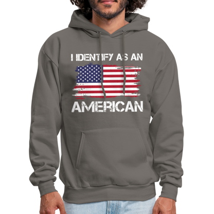 I Identify as an American Hoodie - asphalt gray