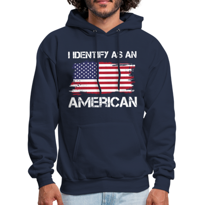 I Identify as an American Hoodie - navy