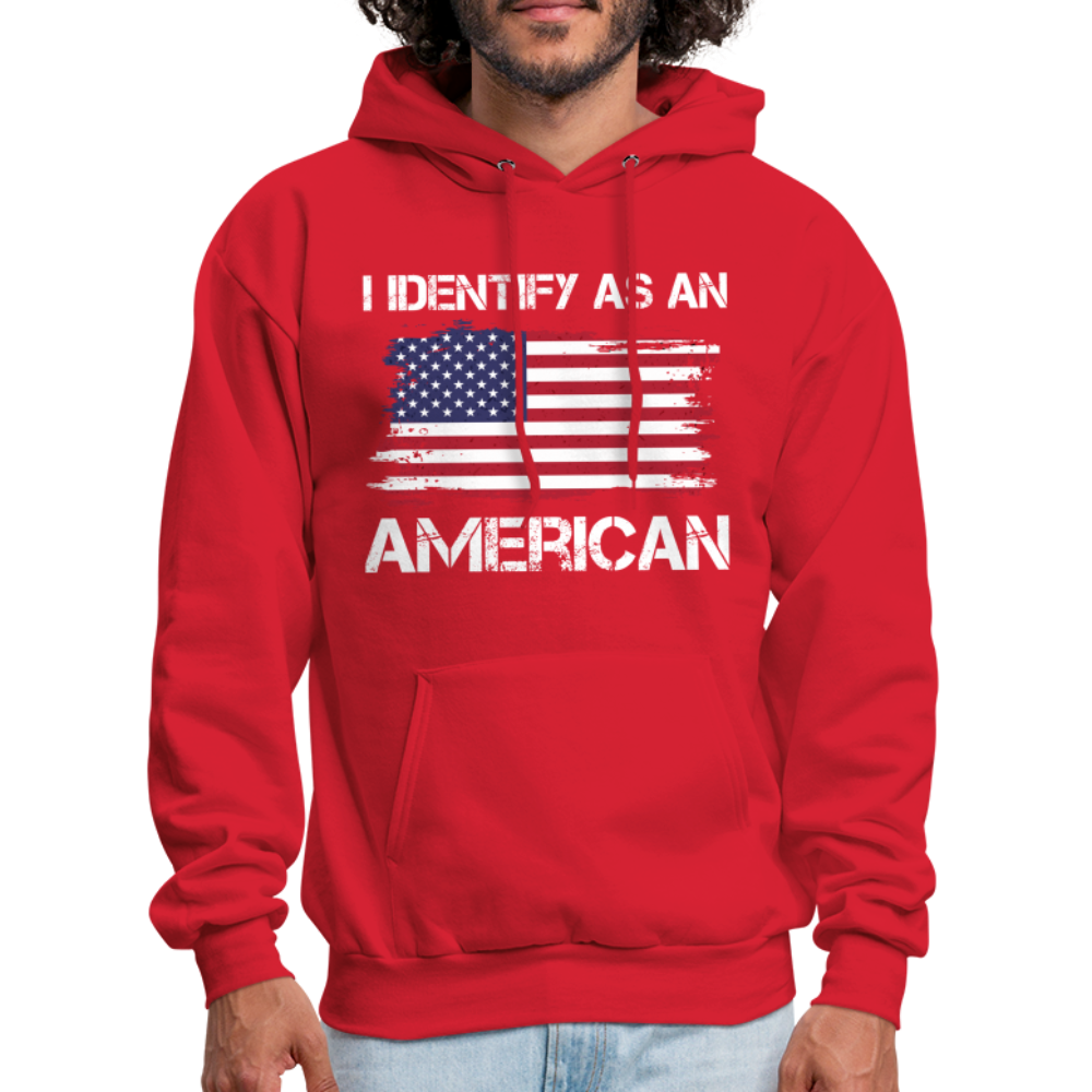 I Identify as an American Hoodie - red