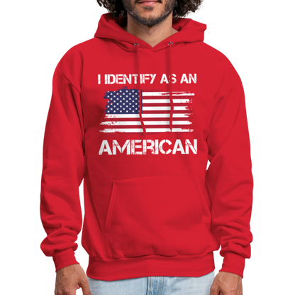 I Identify as an American Hoodie - red