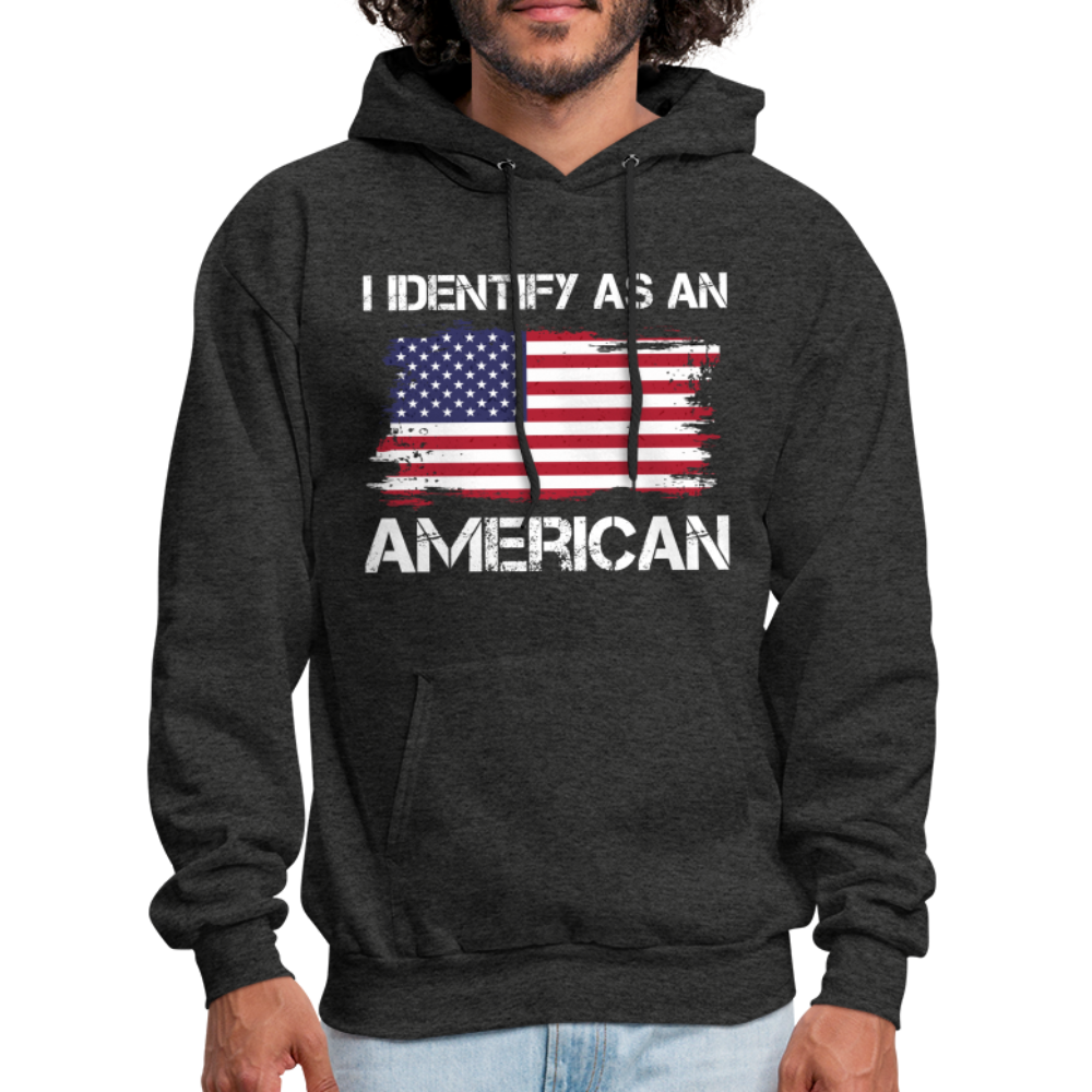 I Identify as an American Hoodie - charcoal grey