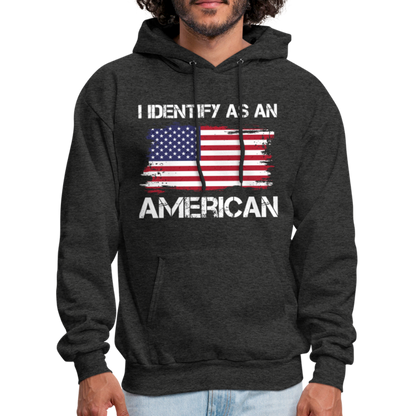 I Identify as an American Hoodie - charcoal grey