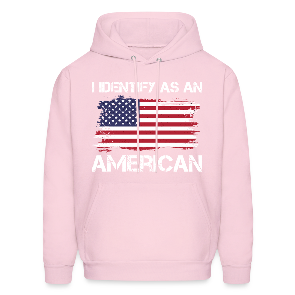 I Identify as an American Hoodie - pale pink